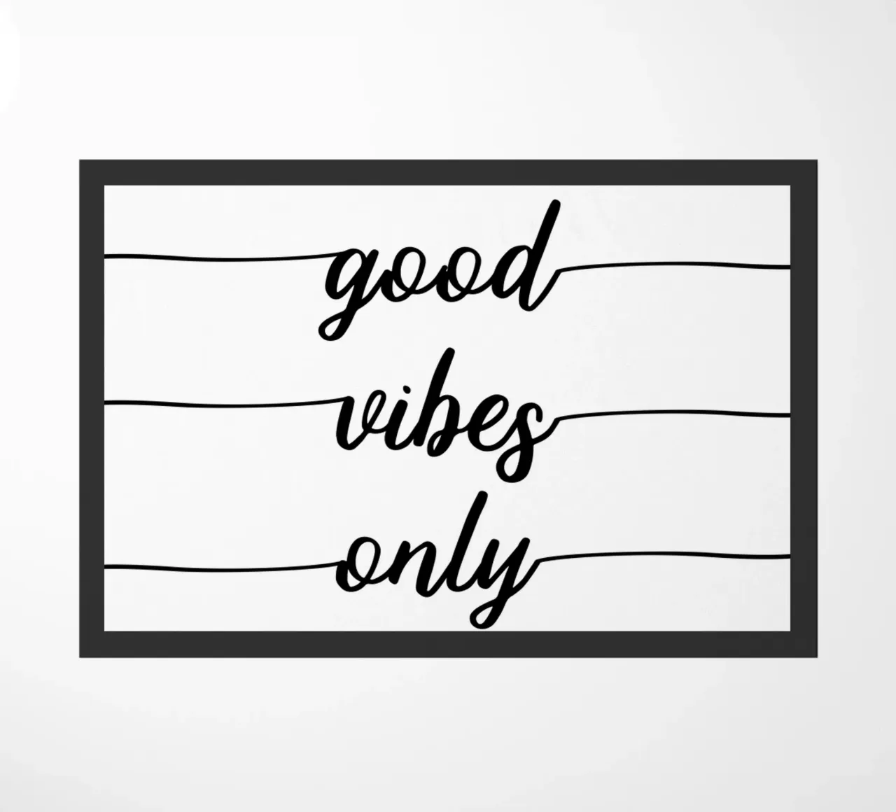 TEXT ART Good vibes only deurmat van Melanie Viola