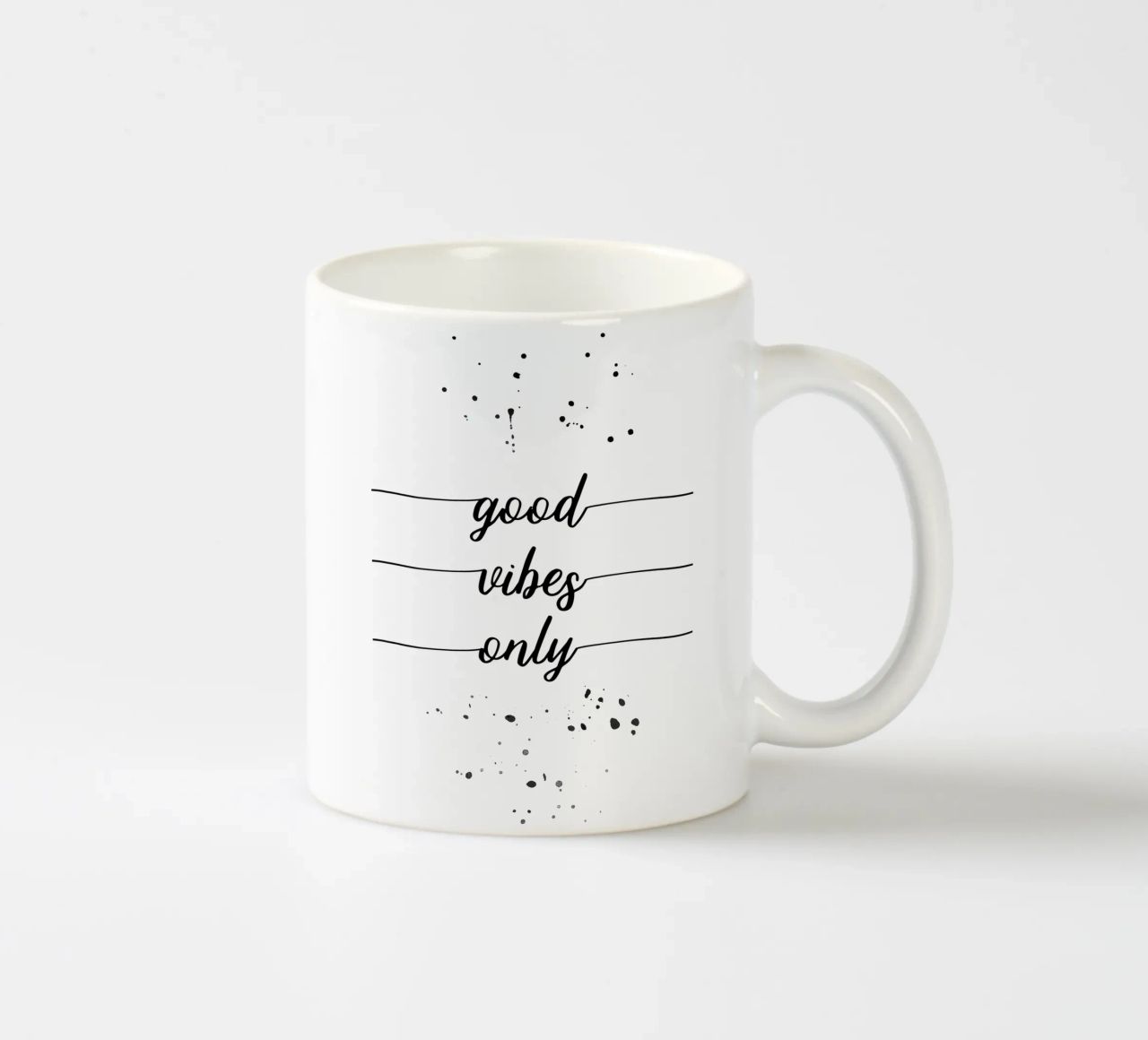 TEXT ART Good vibes only tazza in ceramica da Melanie Viola