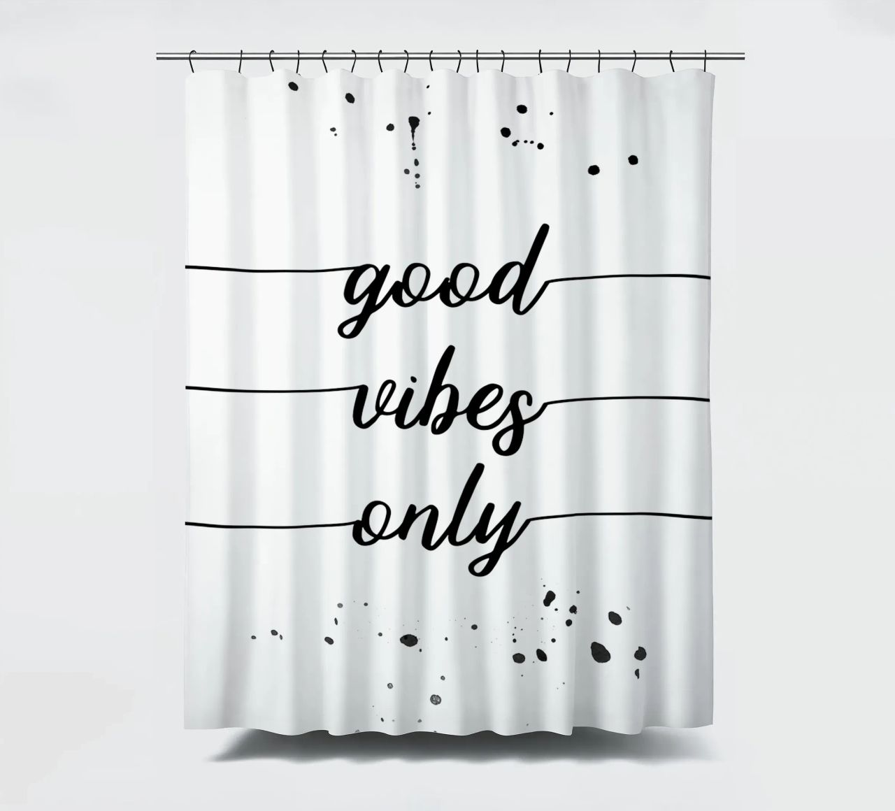 TEXT ART Good vibes only tenda da doccia da Melanie Viola