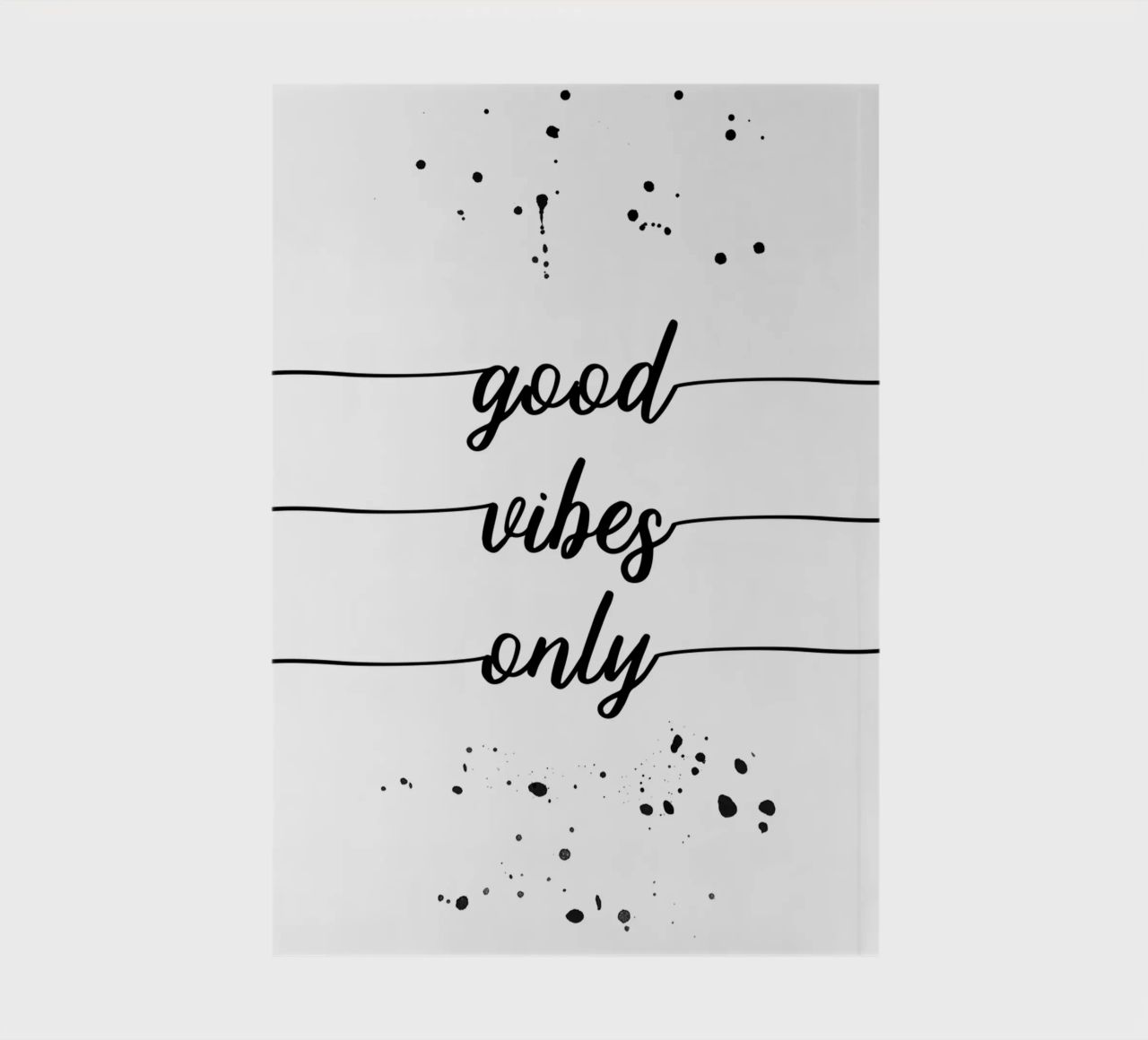 TEXT ART Good vibes only diario da Melanie Viola