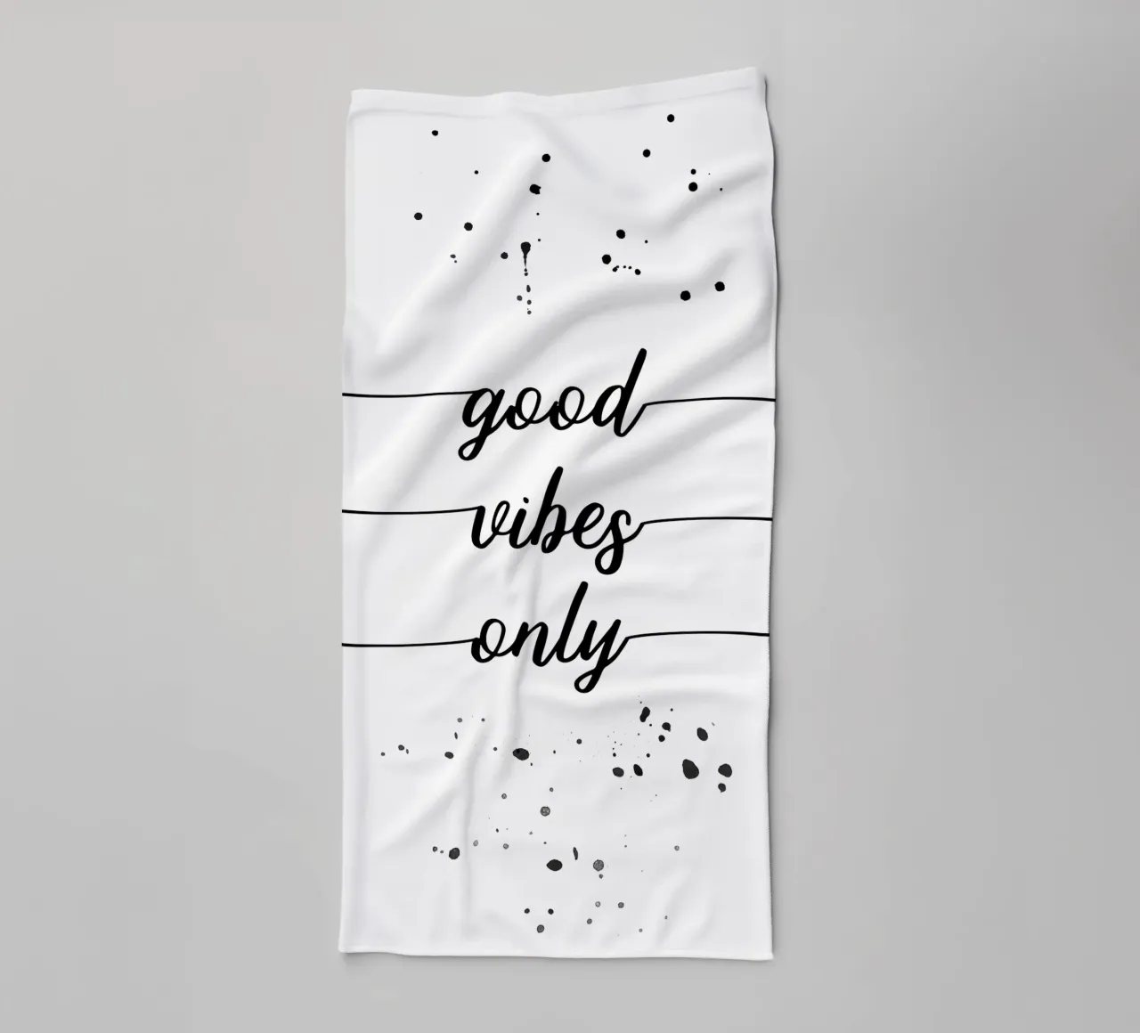 TEXT ART Good vibes only asciugamano da bagno da Melanie Viola