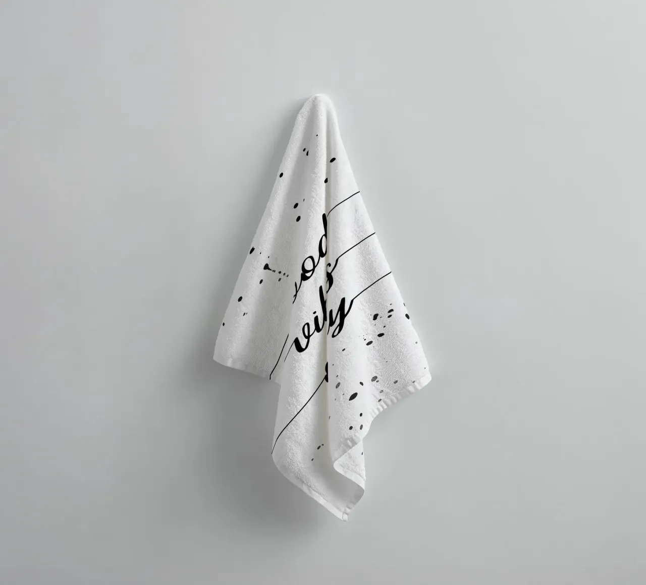 TEXT ART Good vibes only asciugamano da bagno da Melanie Viola