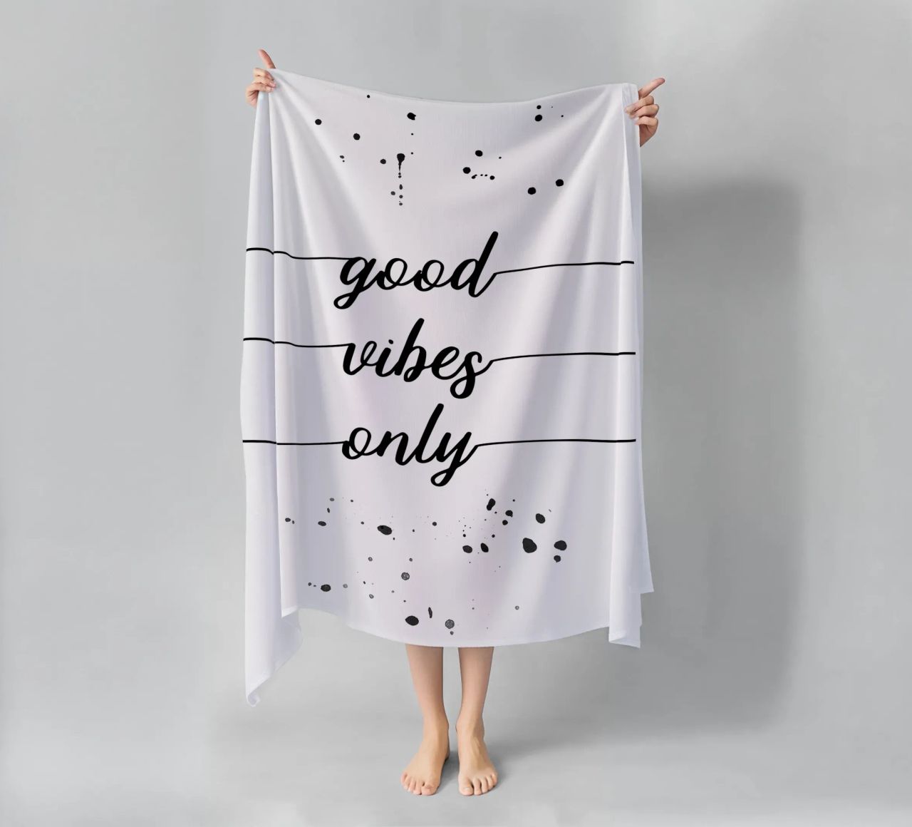 TEXT ART Good vibes only telo mare da Melanie Viola