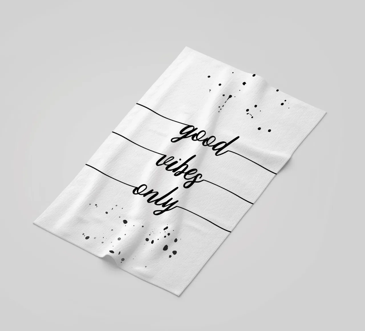 TEXT ART Good vibes only telo mare da Melanie Viola
