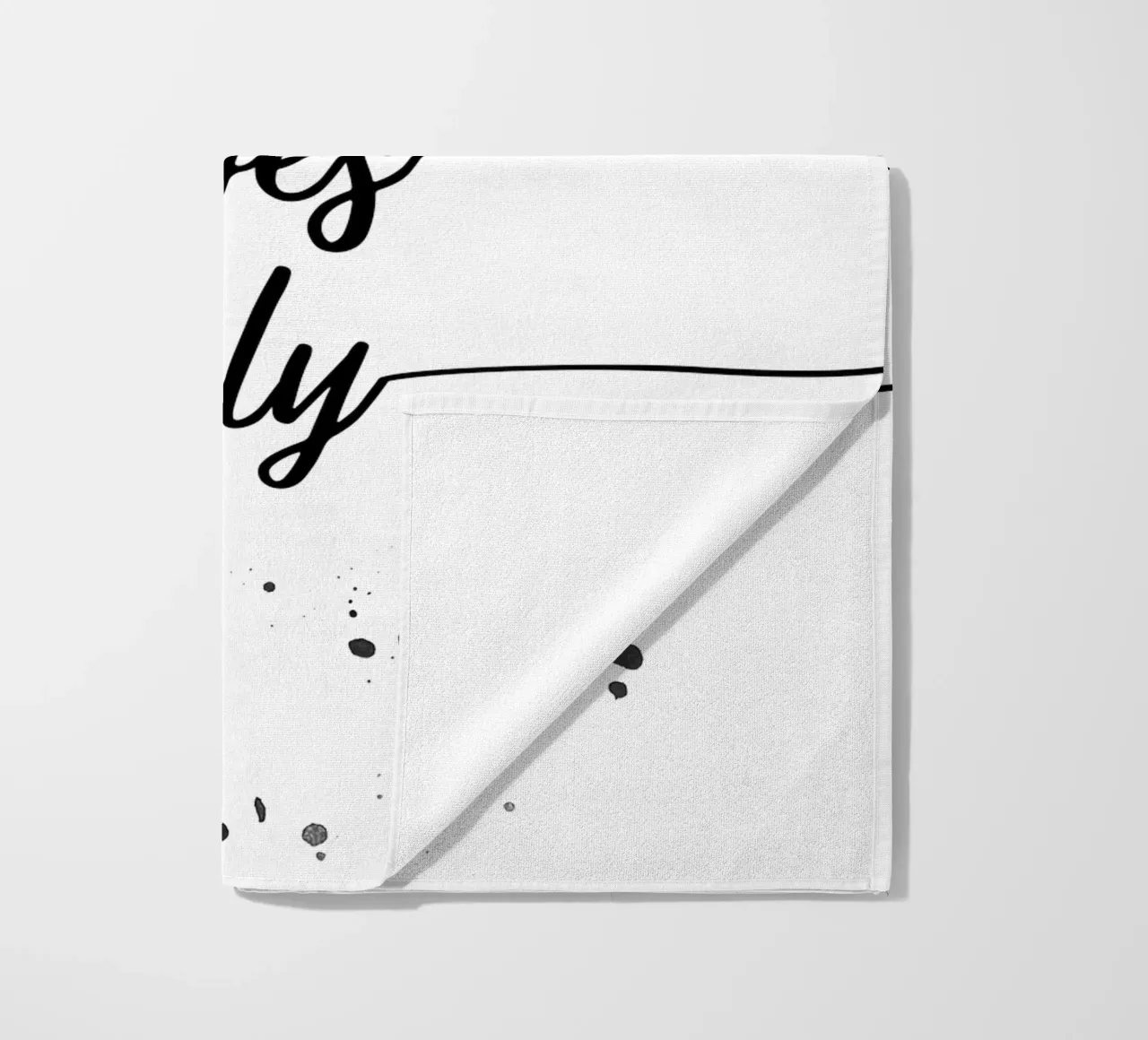 TEXT ART Good vibes only Strandtuch von Melanie Viola