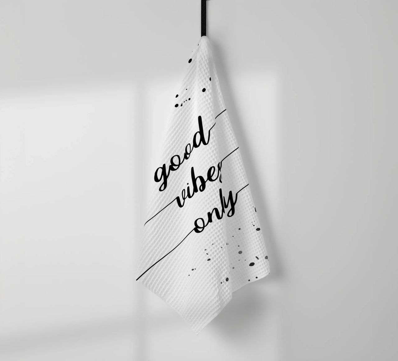 TEXT ART Good vibes only paño de cocina de Melanie Viola