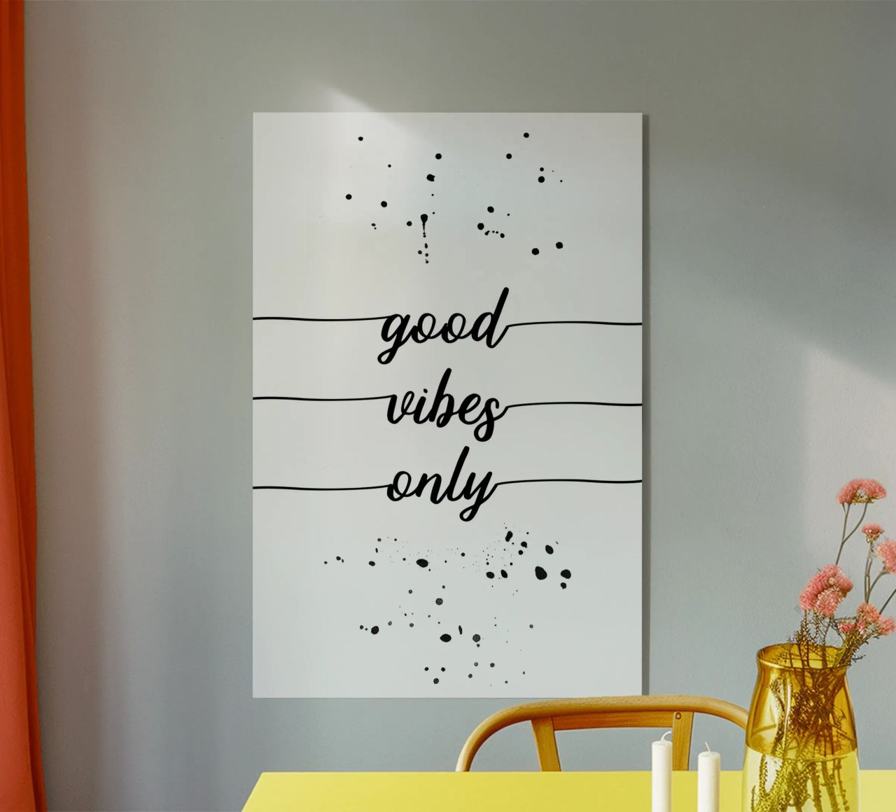 TEXT ART Good vibes only metacrilato de Melanie Viola