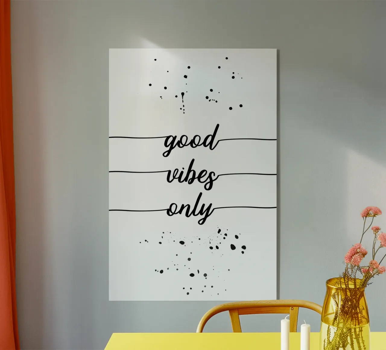 TEXT ART Good vibes only plexiglass da Melanie Viola