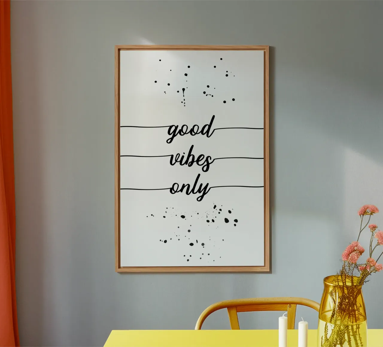 TEXT ART Good vibes only alluminio dibond da Melanie Viola