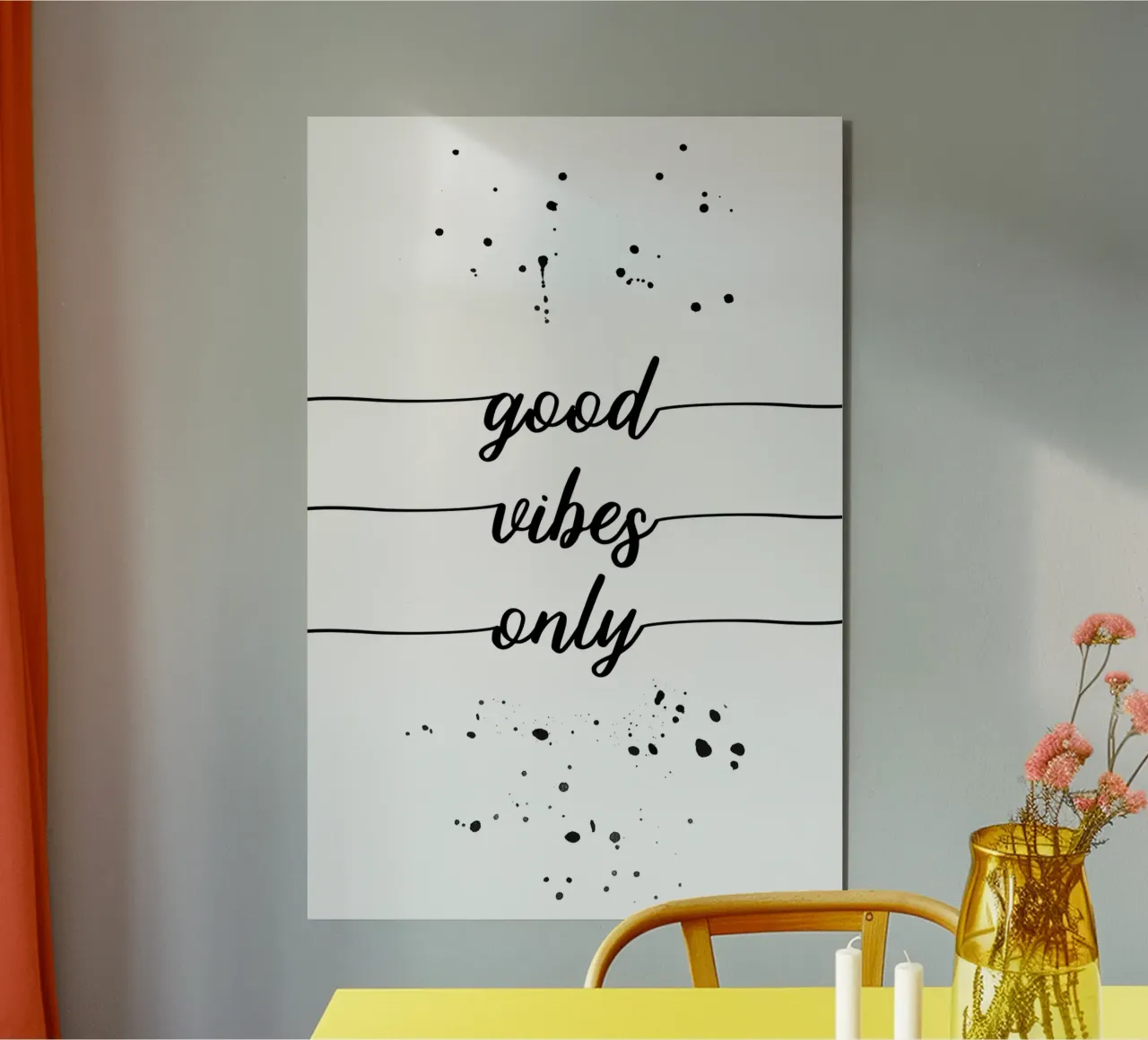 TEXT ART Good vibes only alluminio dibond da Melanie Viola