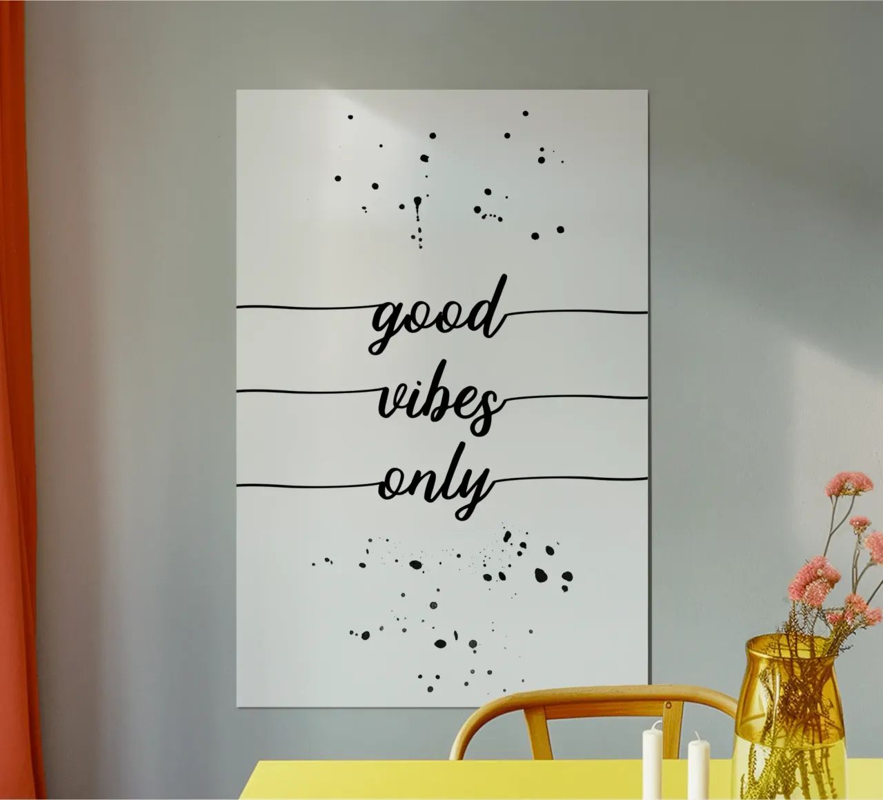 TEXT ART Good vibes only poster da Melanie Viola
