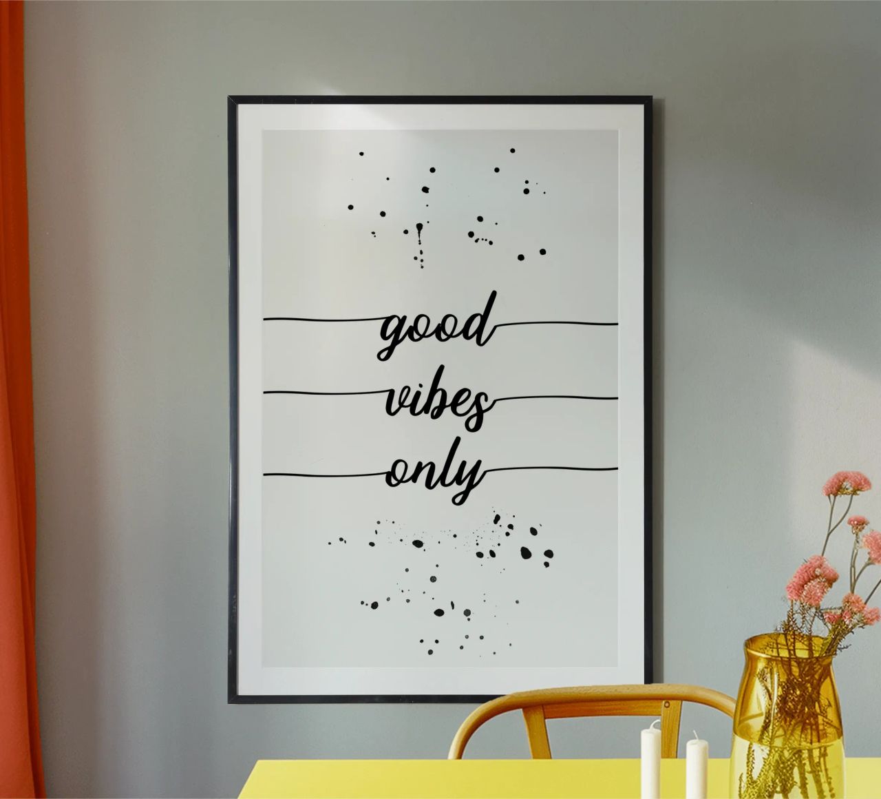 TEXT ART Good vibes only hahnemühle de Melanie Viola