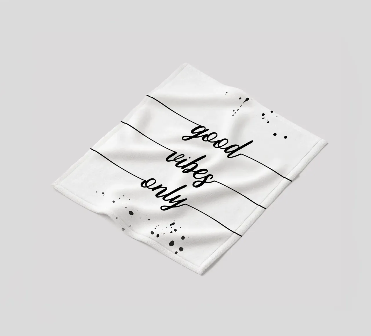 TEXT ART Good vibes only fleecedeken van Melanie Viola