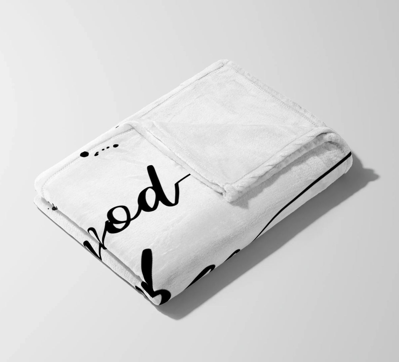 TEXT ART Good vibes only coperta in pile da Melanie Viola