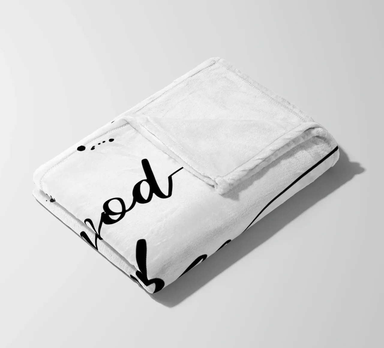 TEXT ART Good vibes only fleecedeken van Melanie Viola