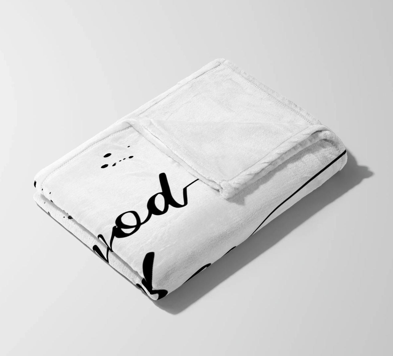 TEXT ART Good vibes only coperta in pile da Melanie Viola