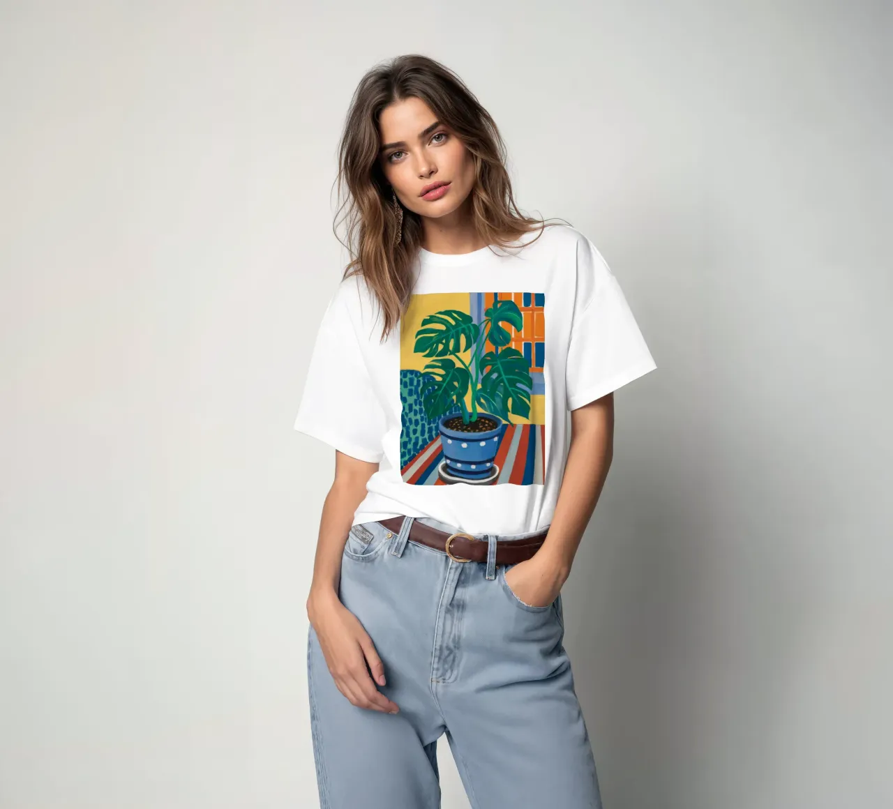 Monstera a pois t-shirt da Fable Tempa