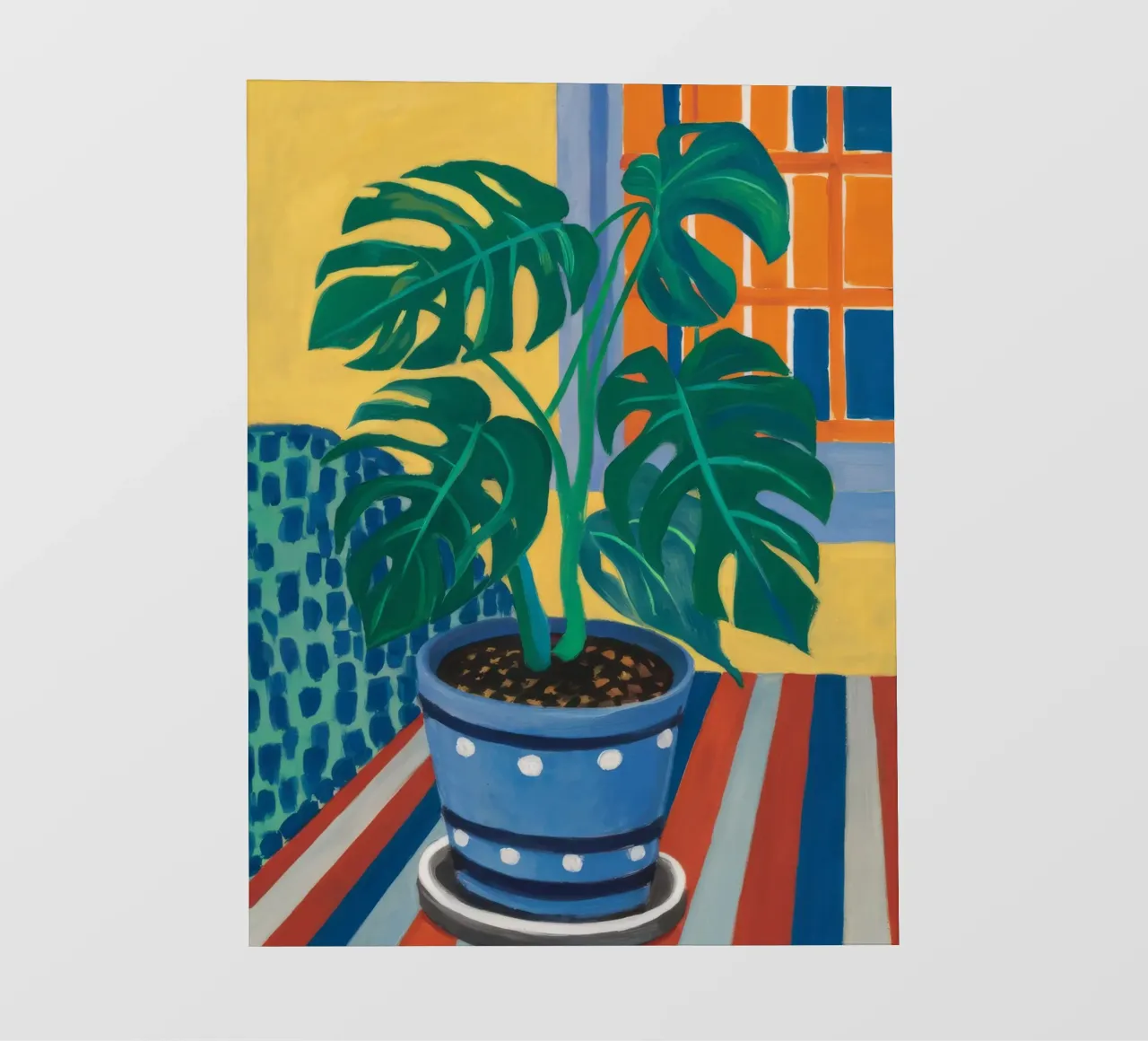 Monstera a pois telo in pvc da Fable Tempa