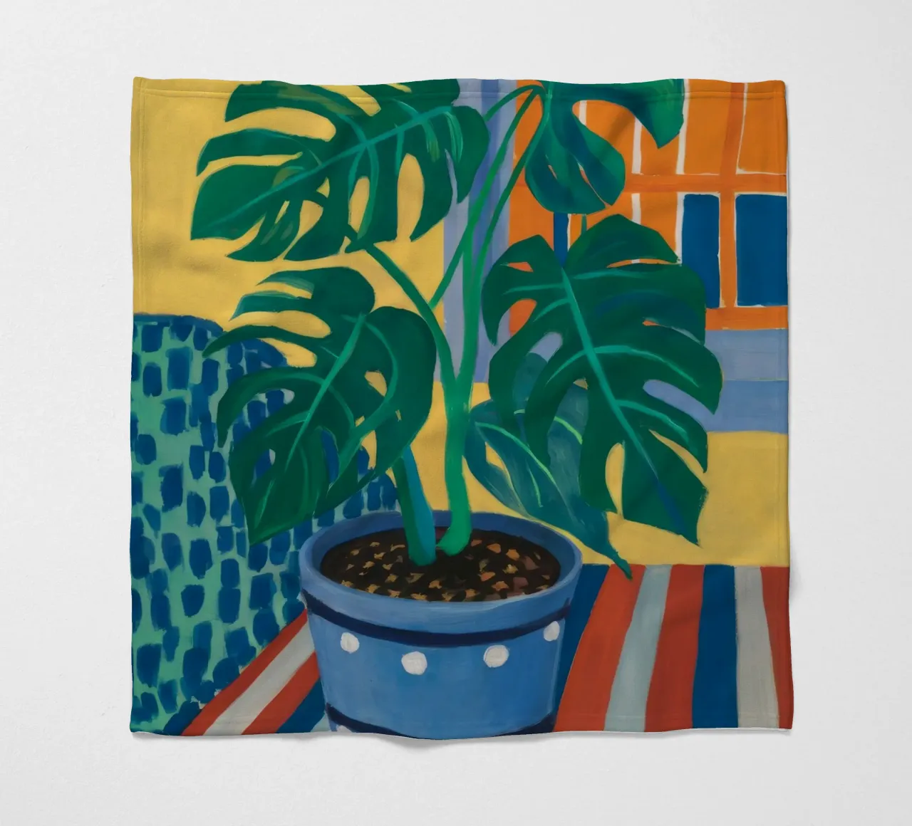 Monstera a pois coperta in pile da Fable Tempa