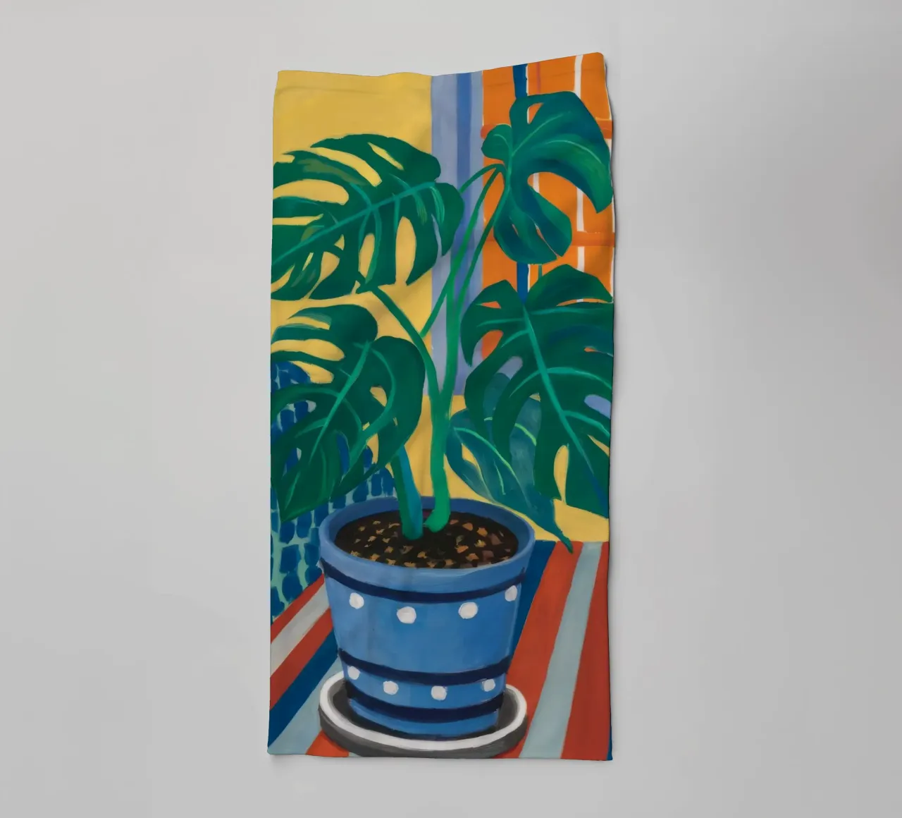 Monstera a pois asciugamano da bagno da Fable Tempa