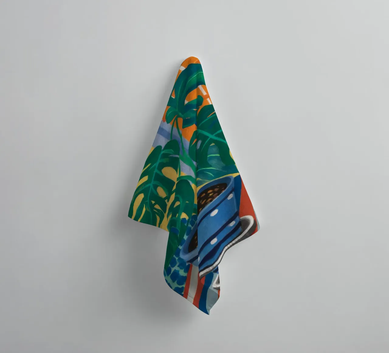 Monstera a pois asciugamano da bagno da Fable Tempa