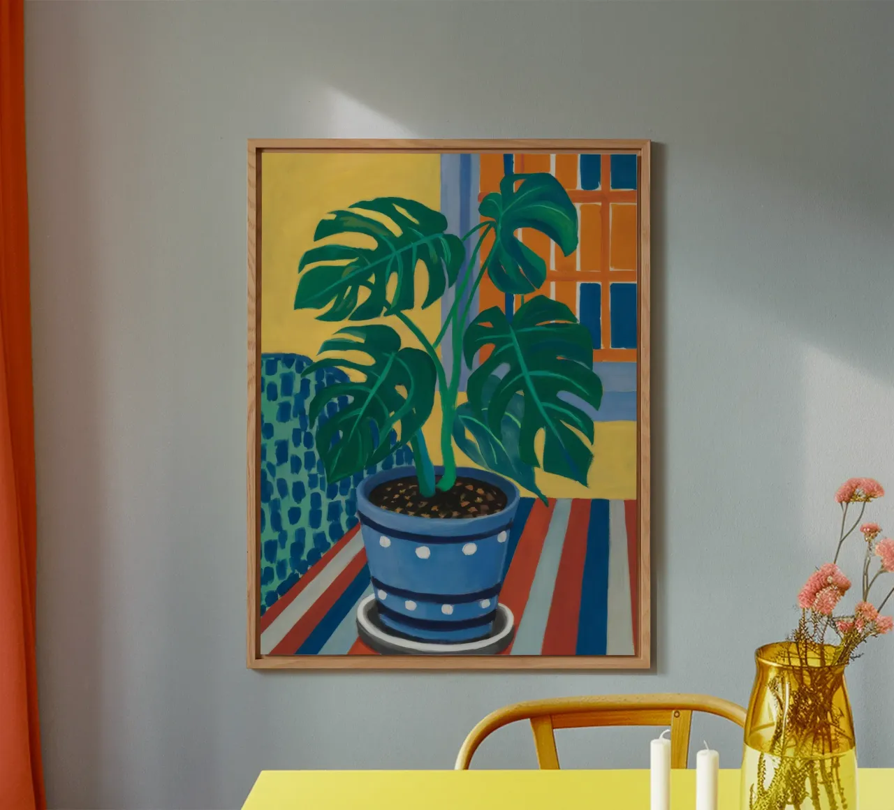 Monstera a pois alluminio dibond da Fable Tempa