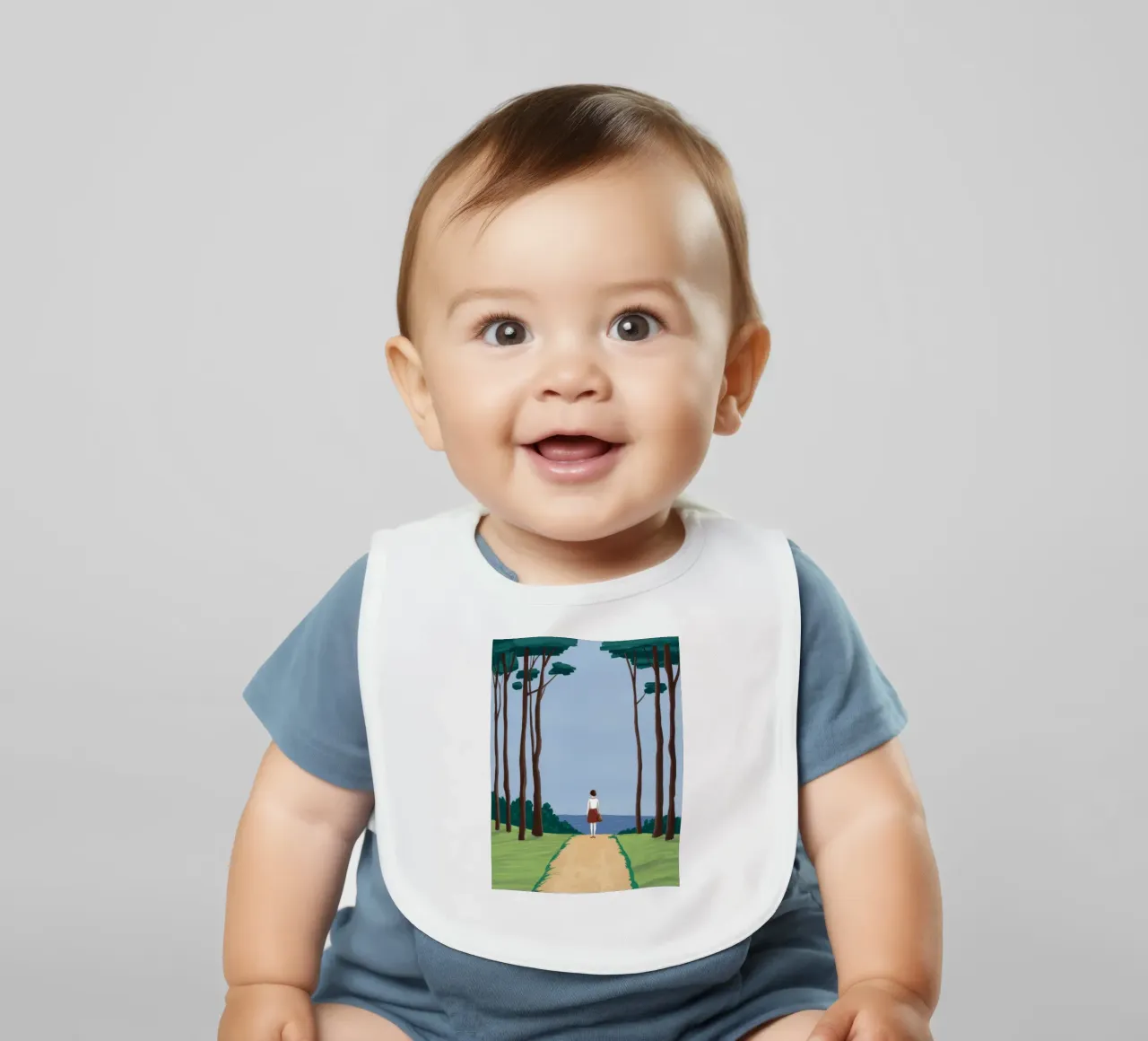 Waldweg Einsamkeit Babylätzchen von Muse Artworks