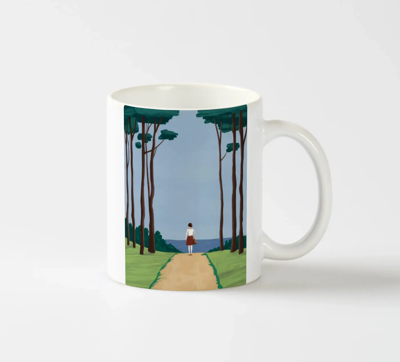 Forest Path Solitude ceramic mug by Muse Artworks