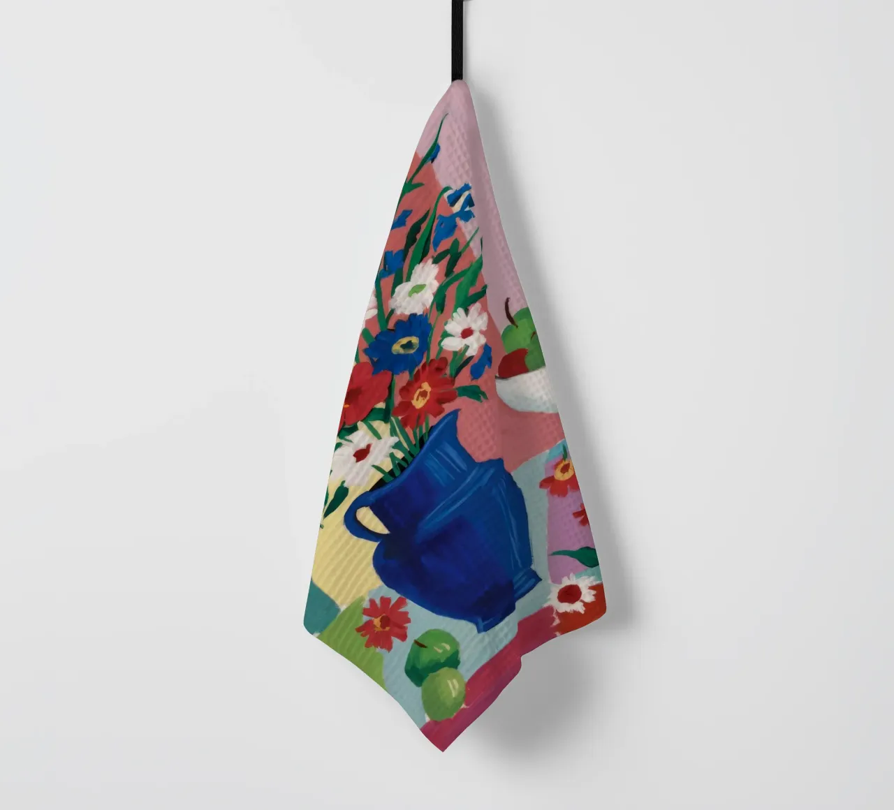 Blaue Vase Apfel Medley Geschirrtuch von Haven Fantasy