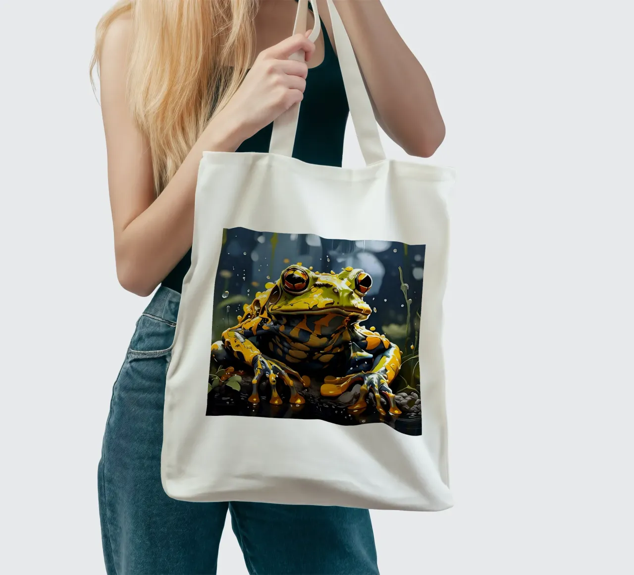 Frog_style_G_1 tote bag by Tierisch bunt by LK