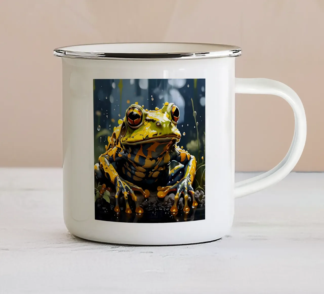 Stile_Rana_G_1 tazza in smalto da Tierisch bunt by LK