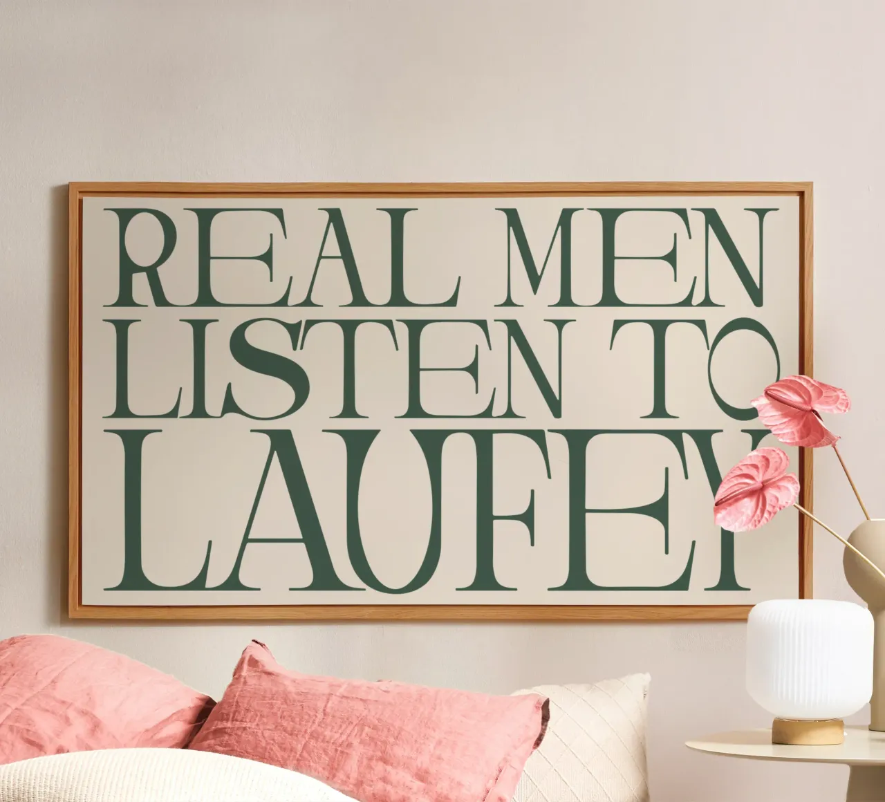 Laufey Real Men Listen To Lfy alluminio dibond da carleemiller