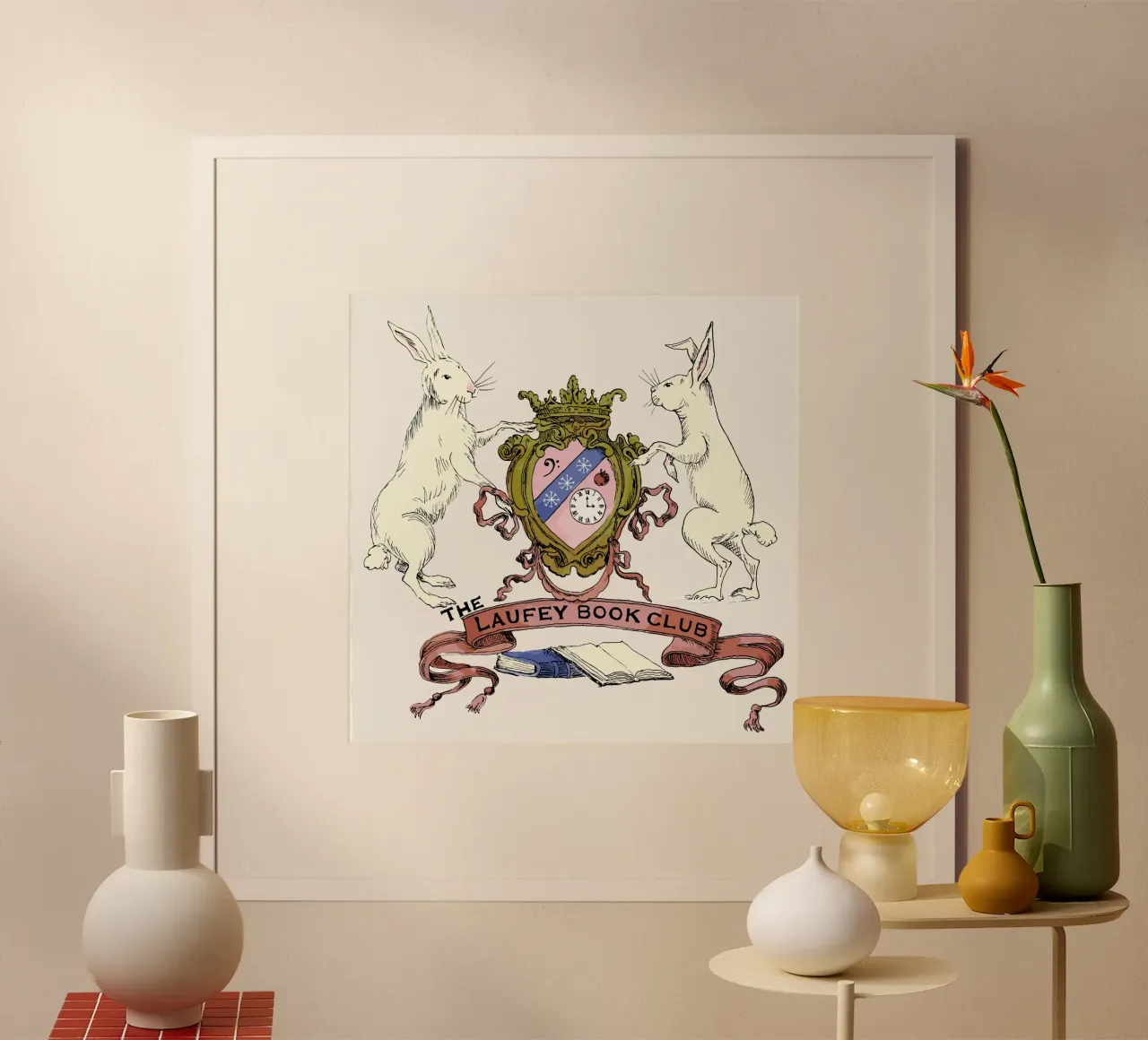 Laufey The Lfy Book Club V1 poster con telaio in legno da carleemiller