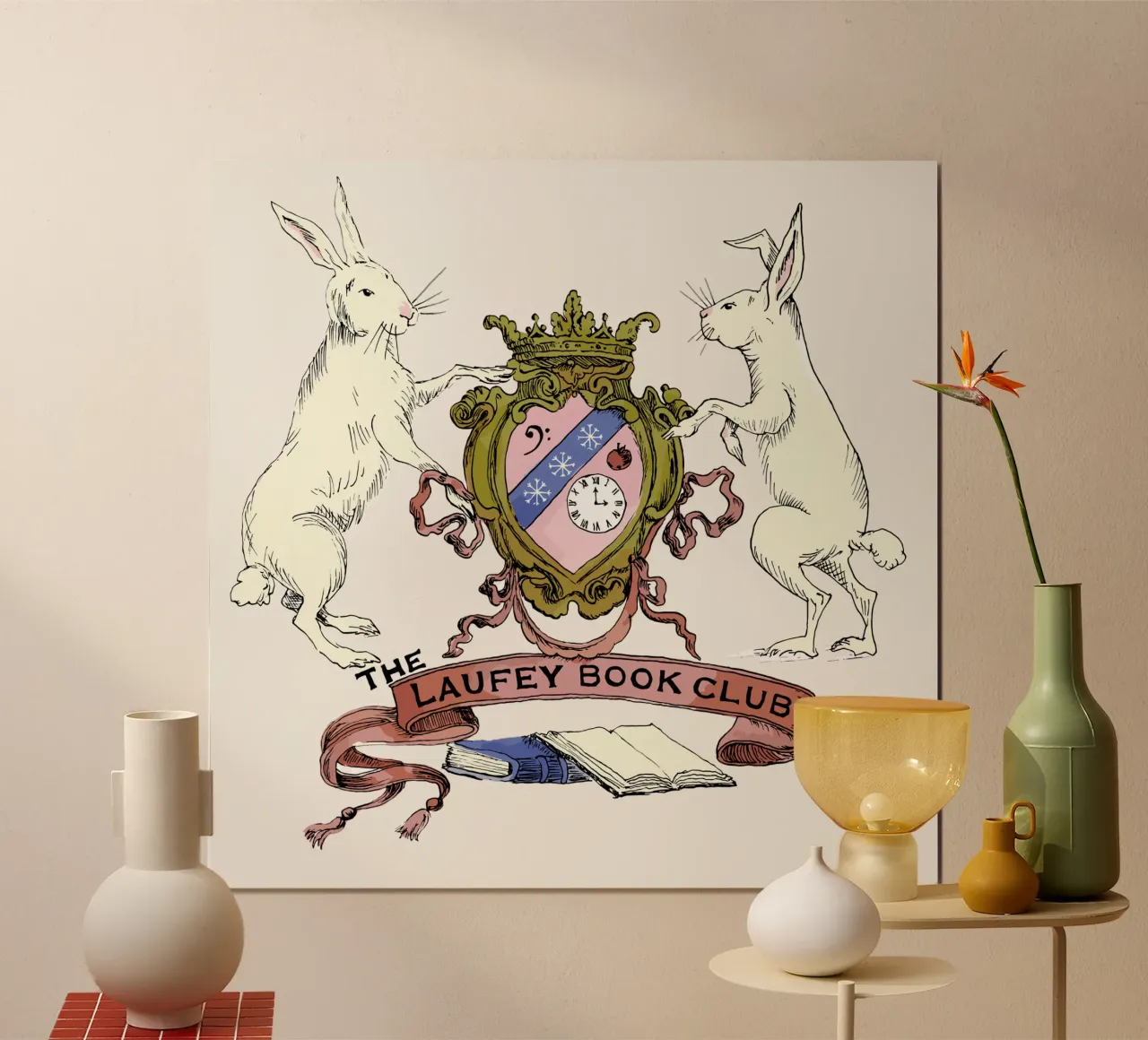 Laufey The Lfy Book Club V1 poster con telaio in legno da carleemiller