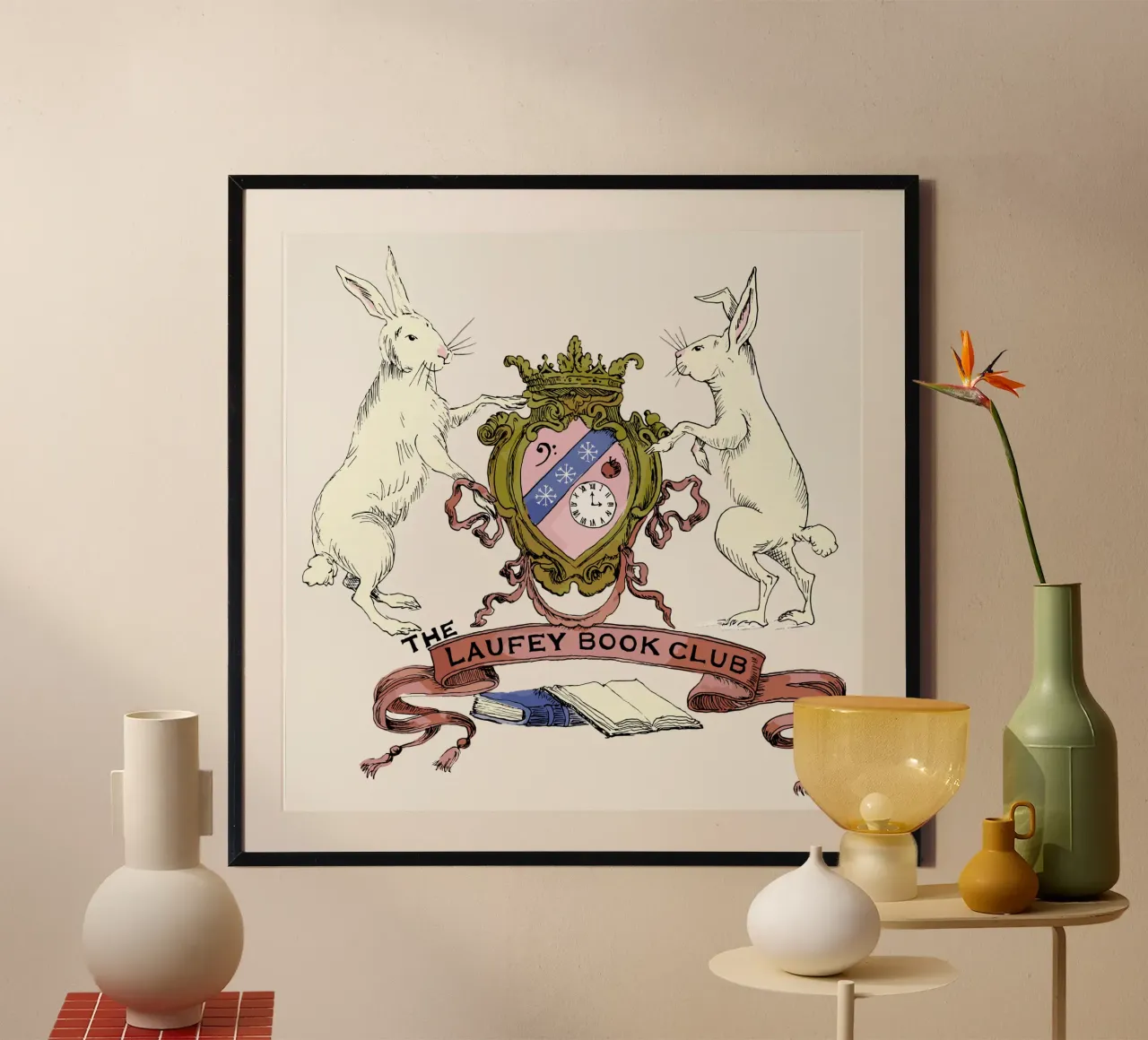Laufey The Lfy Book Club V1 poster con telaio in legno da carleemiller
