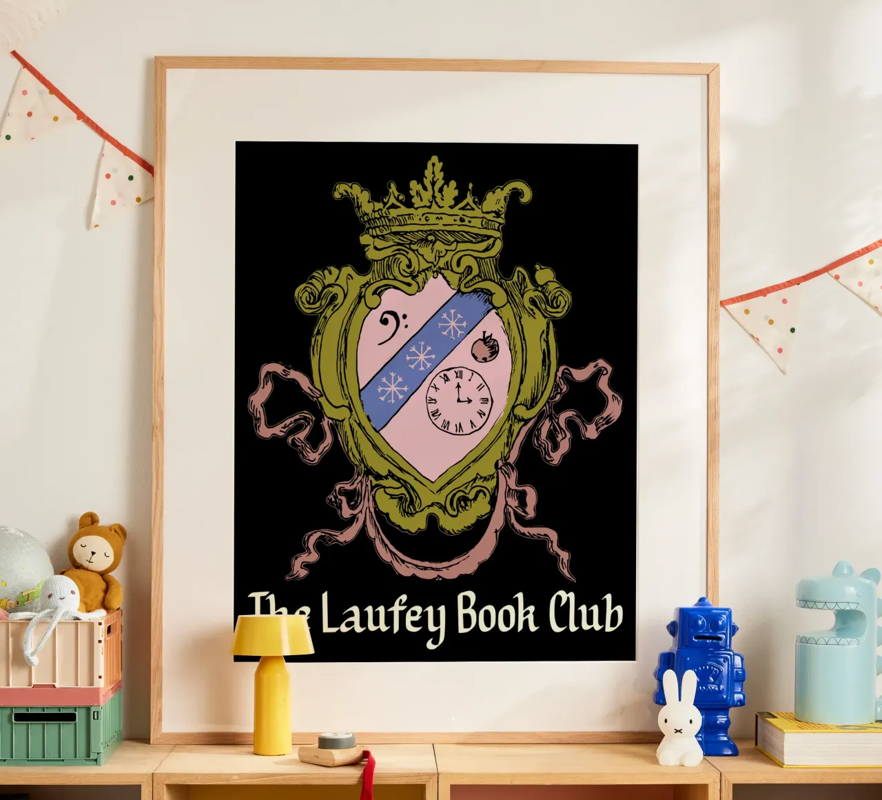 Laufey The Lfy Book Club V2 poster con telaio in legno da carleemiller