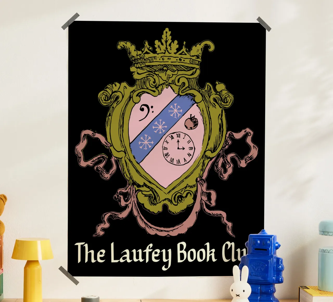 Laufey The Lfy Book Club V2 poster con telaio in legno da carleemiller