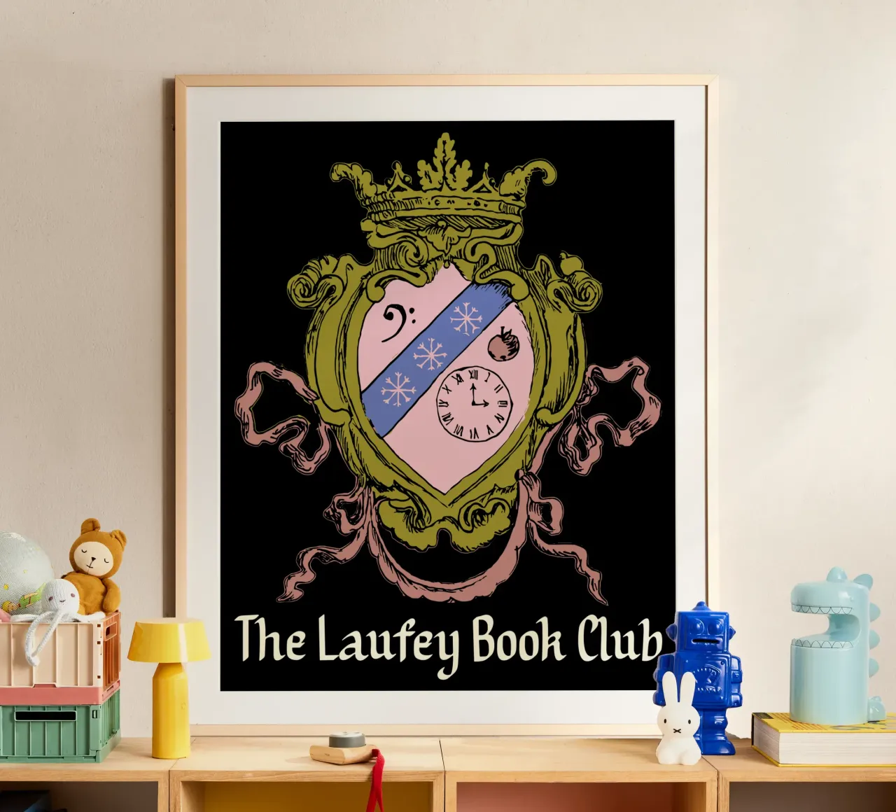 Laufey The Lfy Book Club V2 poster con telaio in legno da carleemiller
