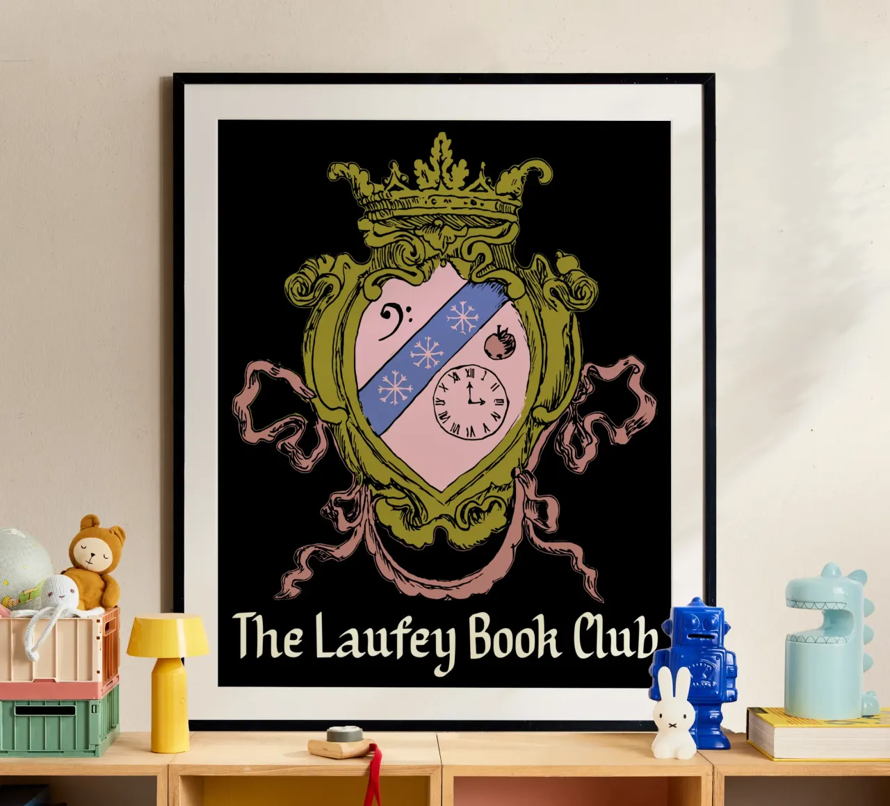 Laufey The Lfy Book Club V2 poster con telaio in legno da carleemiller
