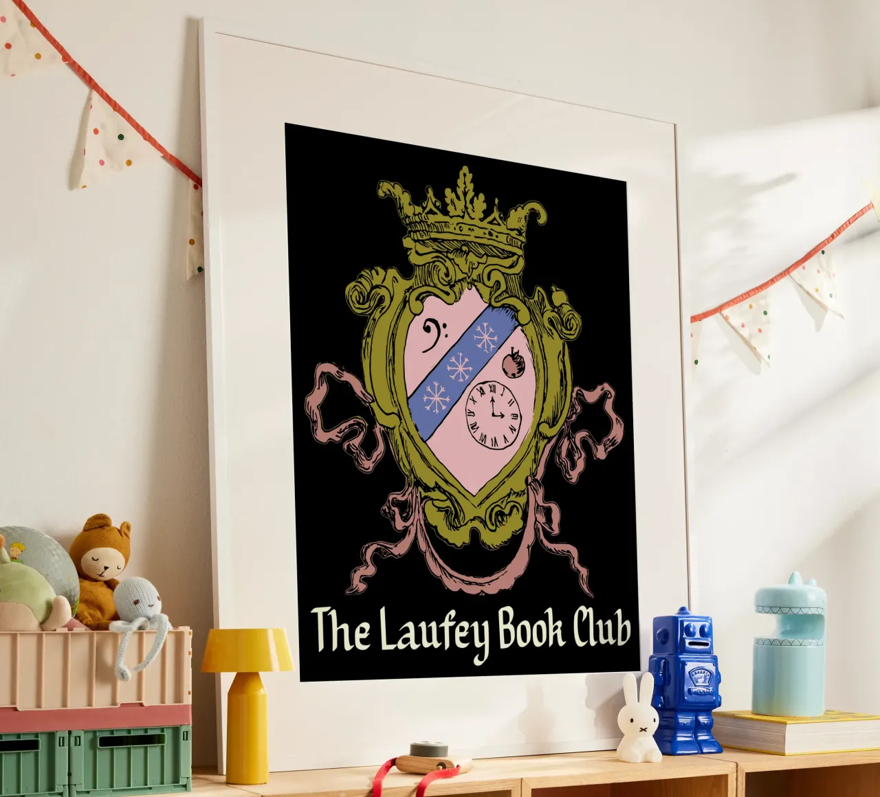 Laufey The Lfy Book Club V2 poster con telaio in legno da carleemiller