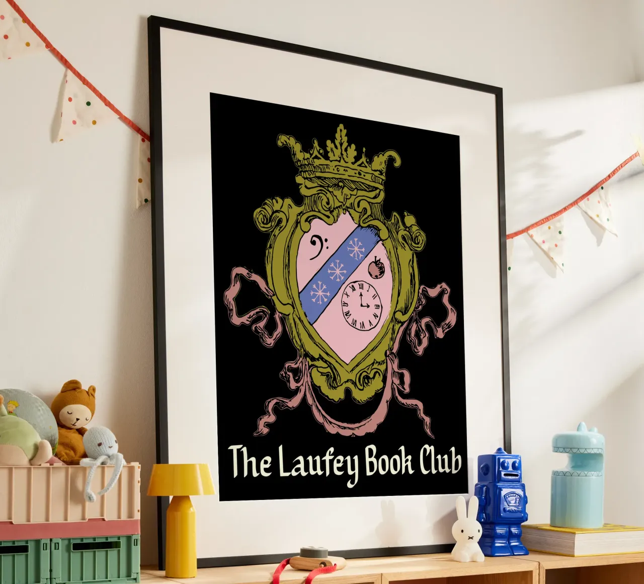 Laufey The Lfy Book Club V2 poster con telaio in legno da carleemiller