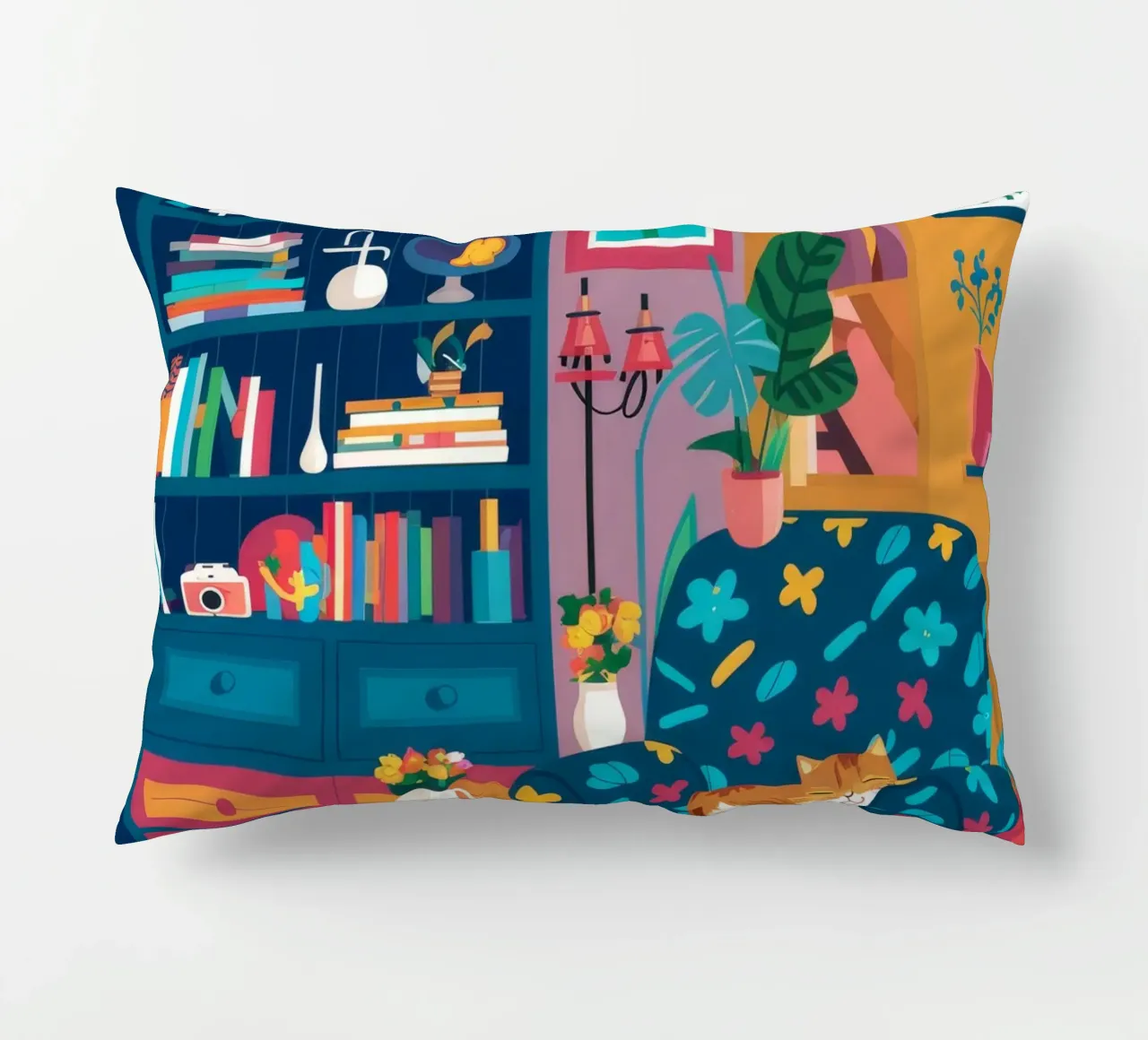 Leopard Print Reading Nook decorative cushion by FadeAura