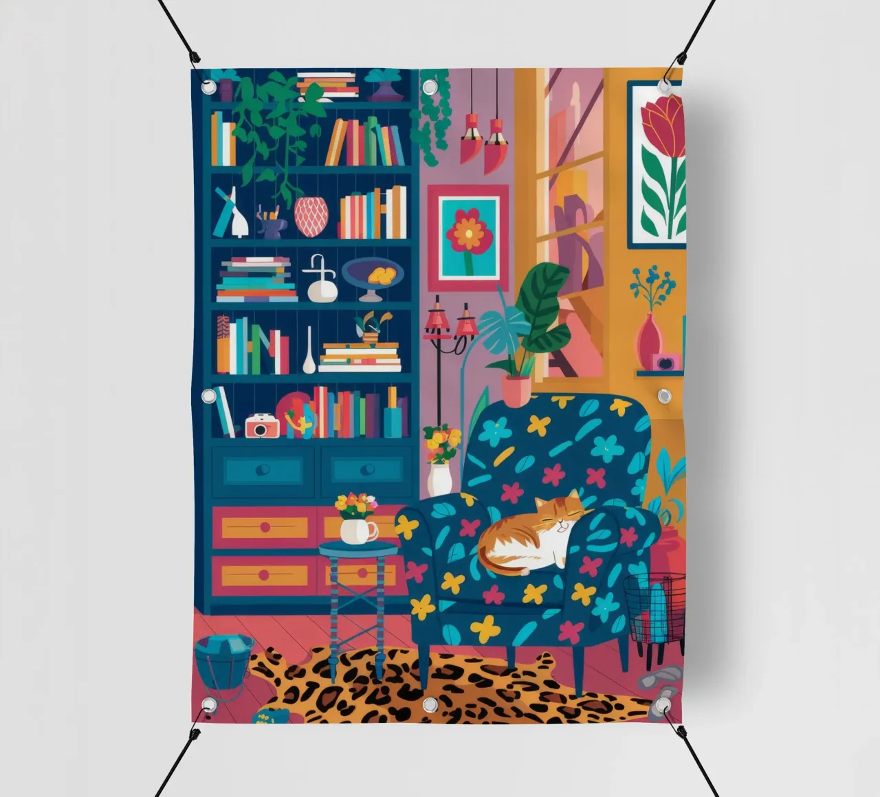 Leopard Print Reading Nook pvc cover by FadeAura