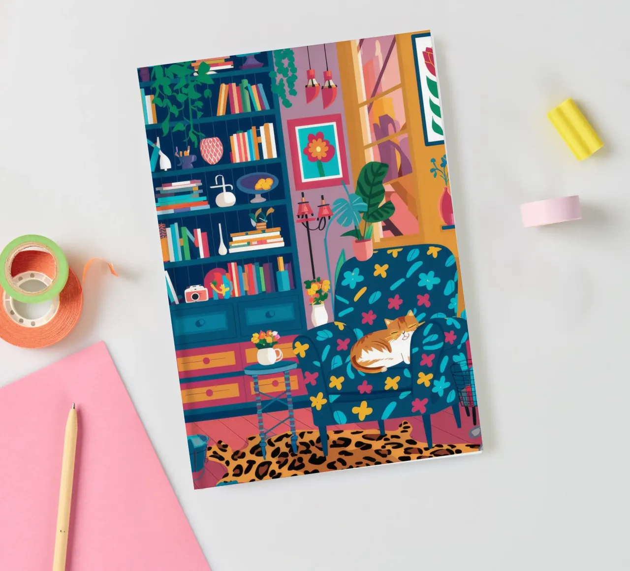 Leopard Print Reading Nook notebook by FadeAura