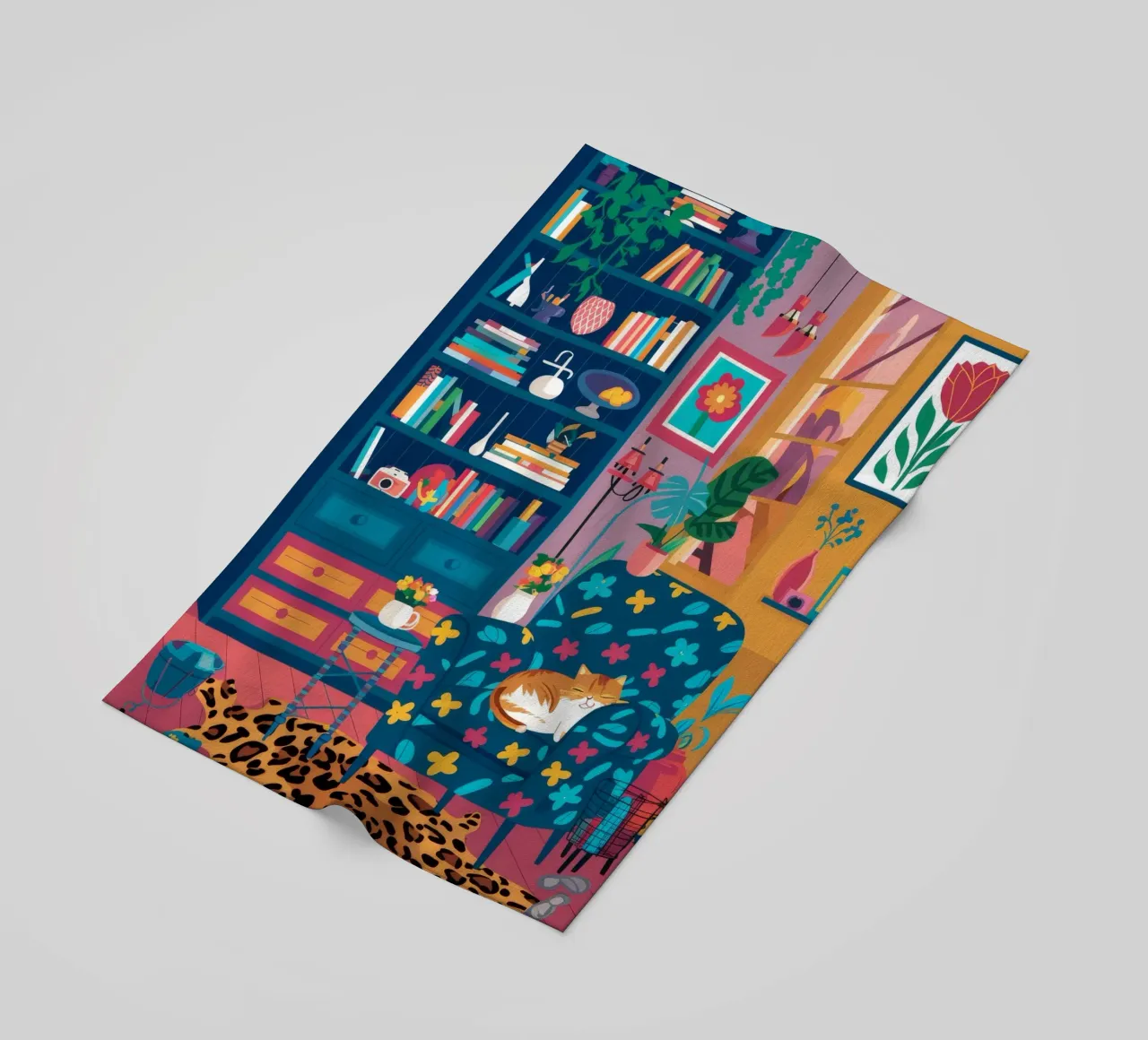 Leopard Print Reading Nook beach towel by FadeAura