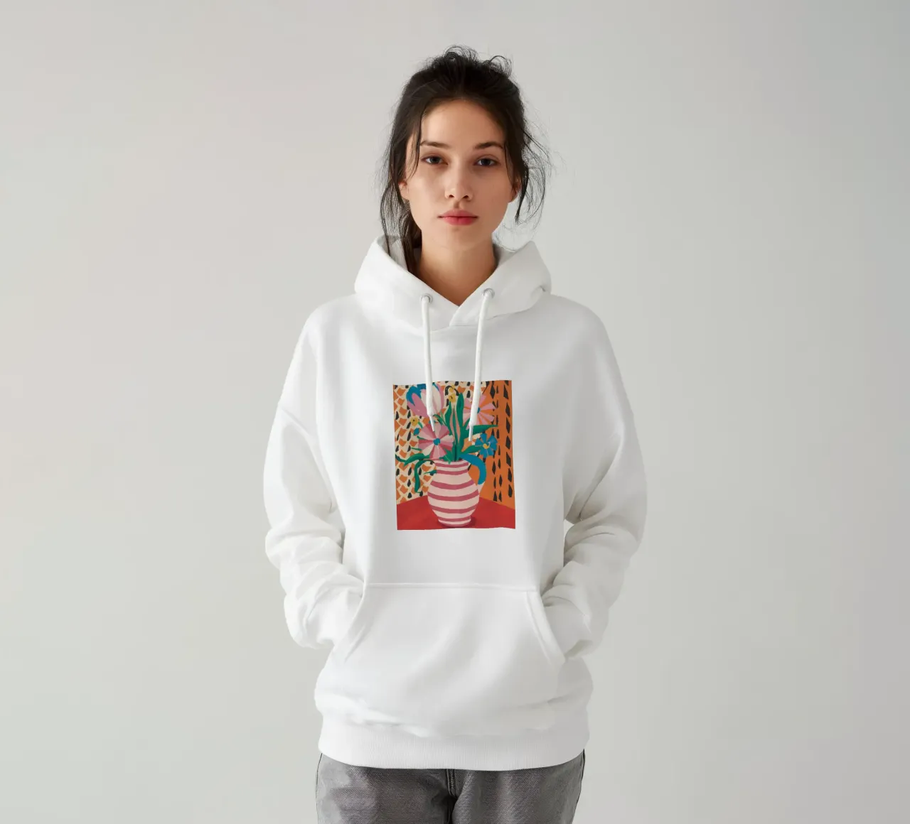 Sogno di tulipani a righe felpa con cappuccio da Fable Tempa