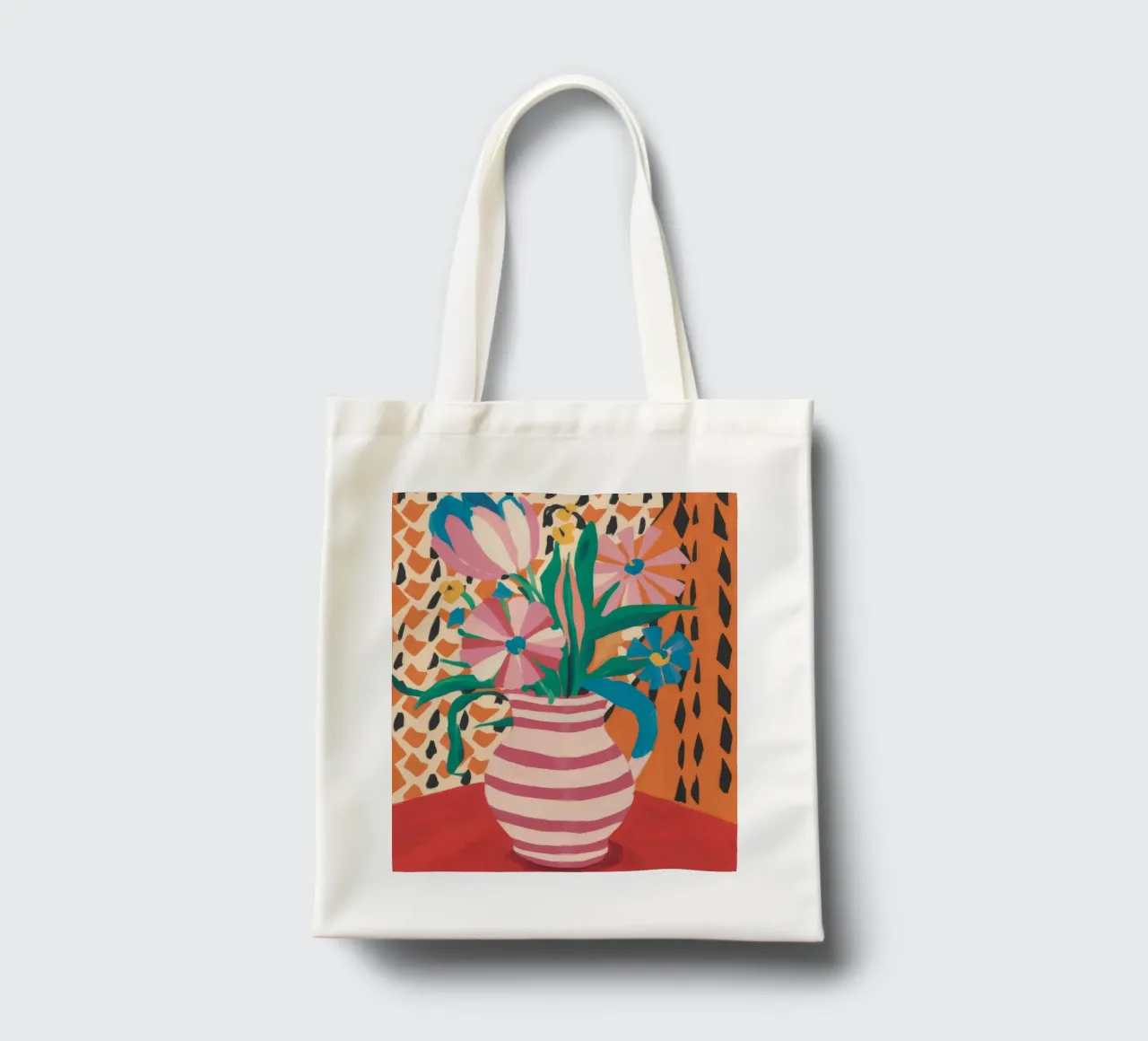Striped Tulip Dream tote bag by Fable Tempa