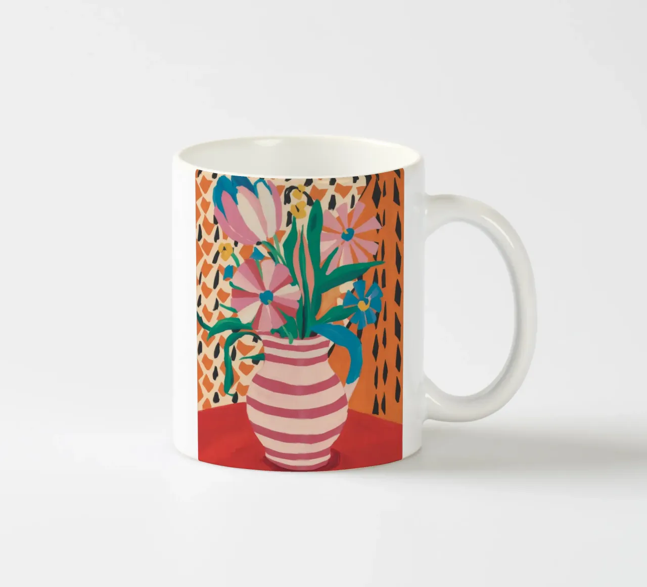 Sogno di tulipani a righe tazza in ceramica da Fable Tempa