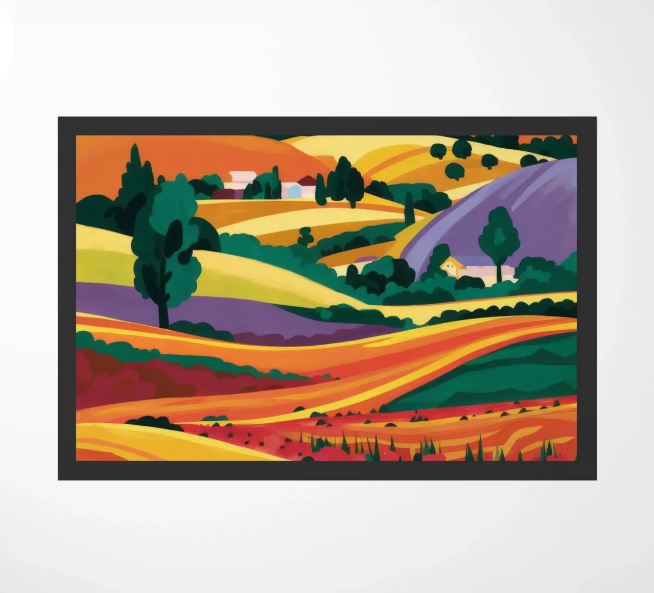 Rolling Lavender Fields doormat by Muse Artworks