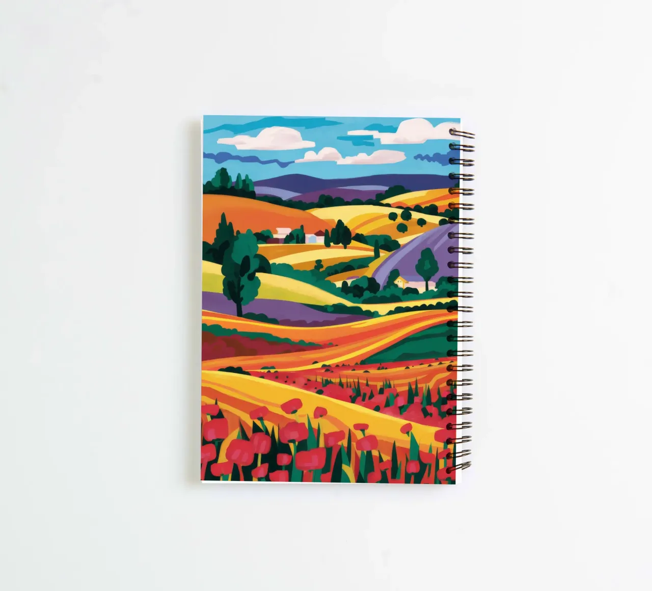 Rolling Lavender Fields spiral notebook by Muse Artworks